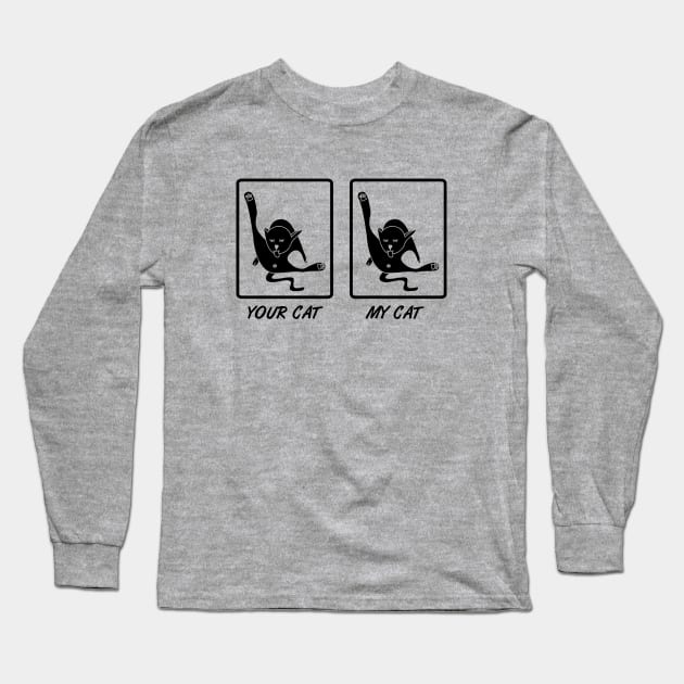 Your Rude Cat My Rude Cat Long Sleeve T-Shirt by atomguy